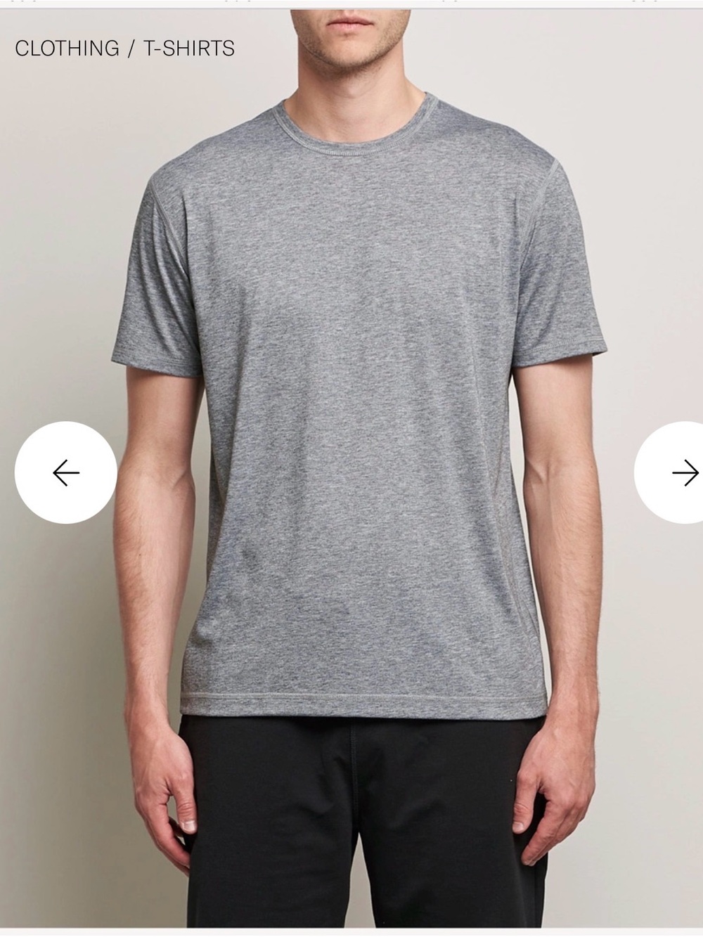 Sunspel Active Tee Melange Grey Men’s , size XL